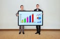 Two and plasma with chart Royalty Free Stock Photo