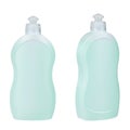Two plastic bottles with detergent. Untitled. Isolated on white background Royalty Free Stock Photo