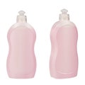 Two plastic bottles with detergent. Untitled. Isolated on white background Royalty Free Stock Photo