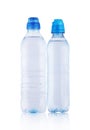 Two plastic bottles with mineral water Royalty Free Stock Photo