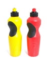 Two plastic drink bottles