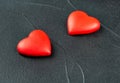 Two plastic hearts Royalty Free Stock Photo