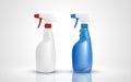 Two plastic spray bottles