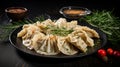 Delicious Asian-inspired Dumplings With Herbs And Spices