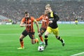 Two players try to pick up the ball Marco Reus