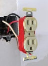 Two plug electrical outlet. Royalty Free Stock Photo