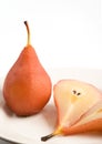 Two poached pears Royalty Free Stock Photo