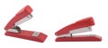 Two point of view of red stapler Royalty Free Stock Photo