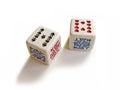 Two poker dice Royalty Free Stock Photo