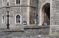 Two police on guard at Windsor Castle, Berkshire