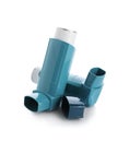 Two portable asthma inhalers