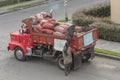 Two potatoes farmers selling potatoes packages in middle of a rich neigborhood due to a coronavirus quarantine