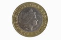 Two pound coin Royalty Free Stock Photo