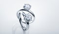 Two precious shiny large solitaire diamond rings