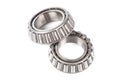 Two precision metal bearings on a white background Royalty Free Stock Photo