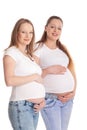 Two pregnant women. Royalty Free Stock Photo