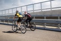 Two professional cyclists Royalty Free Stock Photo