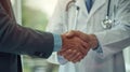 The Handshake of Medical Professionals. AI generated Royalty Free Stock Photo