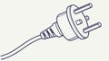 Two-prong electrical plug, power connection. vector design Generative AI Royalty Free Stock Photo