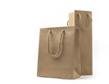 Two proportion size brown paper bag