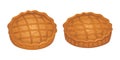 Two pumpkin or apple pies, a Thanksgiving dessert.