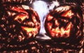 Two pumpkins from hell, drawning effect