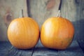 Two pumpkins Royalty Free Stock Photo