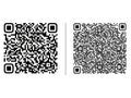 Two qr codes isolated on white background Royalty Free Stock Photo