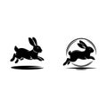 two rabbit icons Royalty Free Stock Photo
