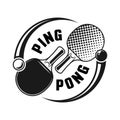 Two rackets for ping pong vector logo concept