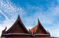 Two raditional thai roof classic style Royalty Free Stock Photo