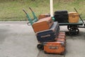 Luggage Trollies with Cases.