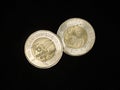 two rare vintage indian 20 (twenty) rupee coins