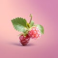 Vibrant Raspberry Arrangement On Pastel Background