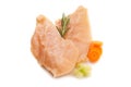 Two raw chicken breast Royalty Free Stock Photo