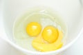 Two raw eggs Royalty Free Stock Photo