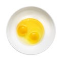 Two raw eggs. Royalty Free Stock Photo