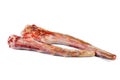 Two raw oxtails isolated on a white Royalty Free Stock Photo