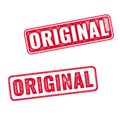 Two realistic vector Original grunge rubber stamps Royalty Free Stock Photo