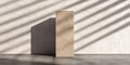 Two rectangular blocks with shadows on a wall geometric shapes Royalty Free Stock Photo