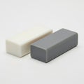 Two rectangular blocks in white and gray Royalty Free Stock Photo
