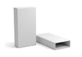 Two rectangular boxes, one open Royalty Free Stock Photo