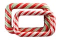 Two Rectangular Candy Cane Frames Intersecting border Royalty Free Stock Photo