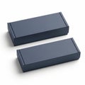 Two rectangular gray storage boxes on a white surface Royalty Free Stock Photo
