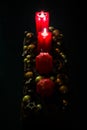 Two red advent candles in row - second advent Sunday