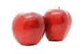 Two red apples isolated on white background Royalty Free Stock Photo