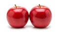 Two Red Apples on White Background Royalty Free Stock Photo