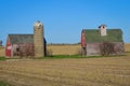 Two Red Barns in Farmfield