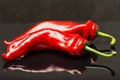 Two red bell pepper Royalty Free Stock Photo