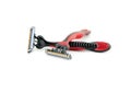 Two red and black disposable shaving razor Royalty Free Stock Photo